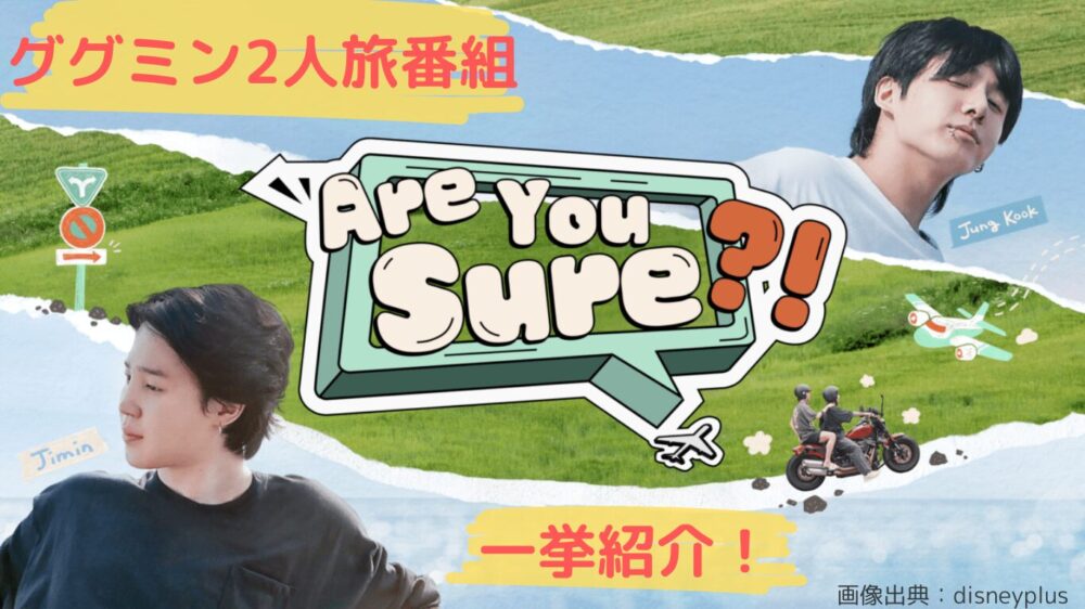 BTSジミンジョングクの2人旅番組AreYouSure