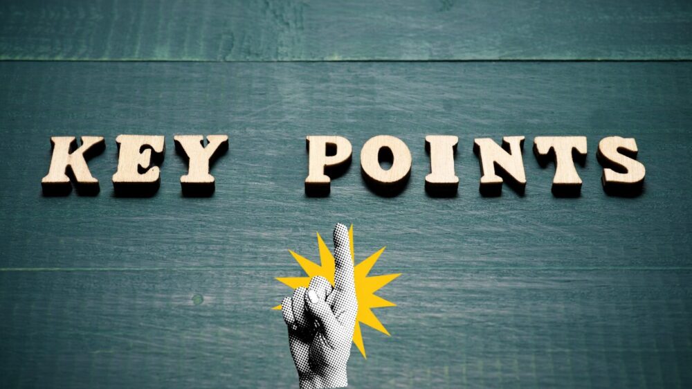 キーポイントの文字と指