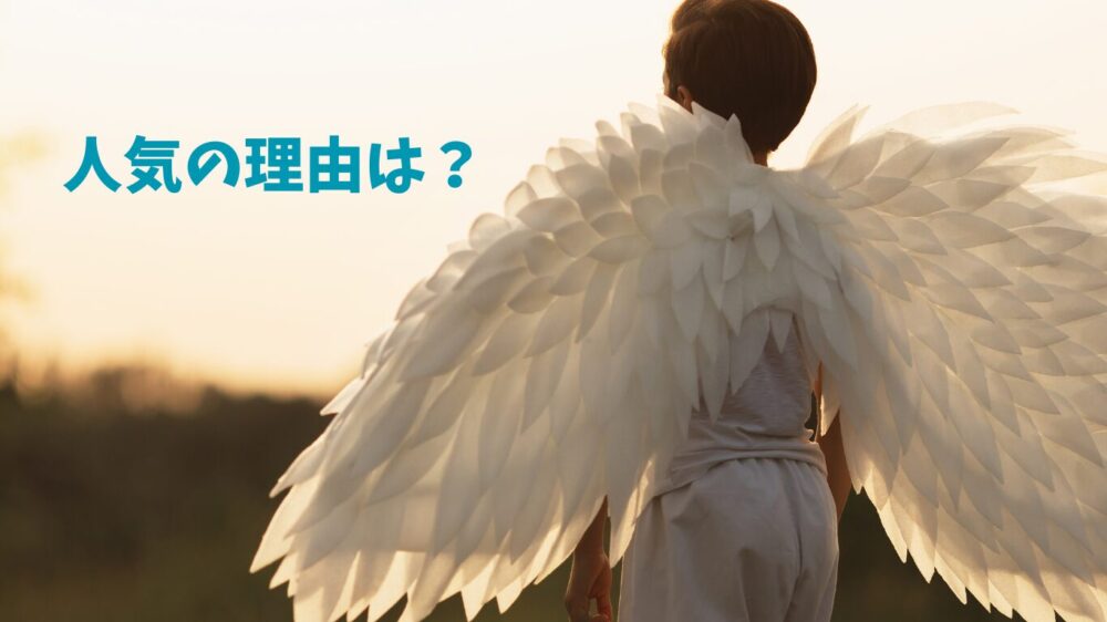 天使の羽を付けた人の後ろ姿
