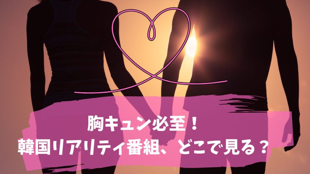 韓国の恋愛リアリティ番組が見られる配信サービス5選