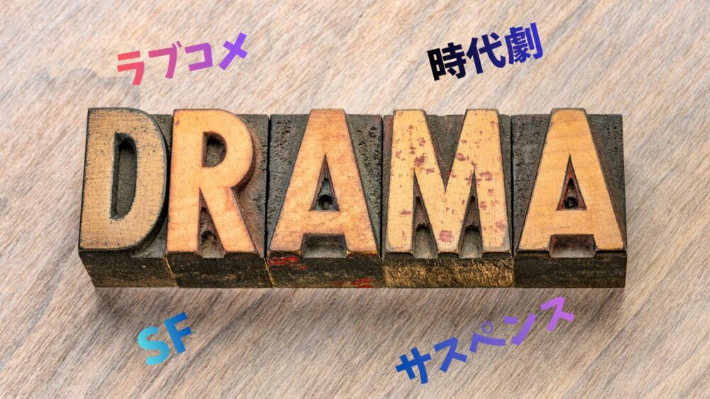 ドラマとジャンルの文字