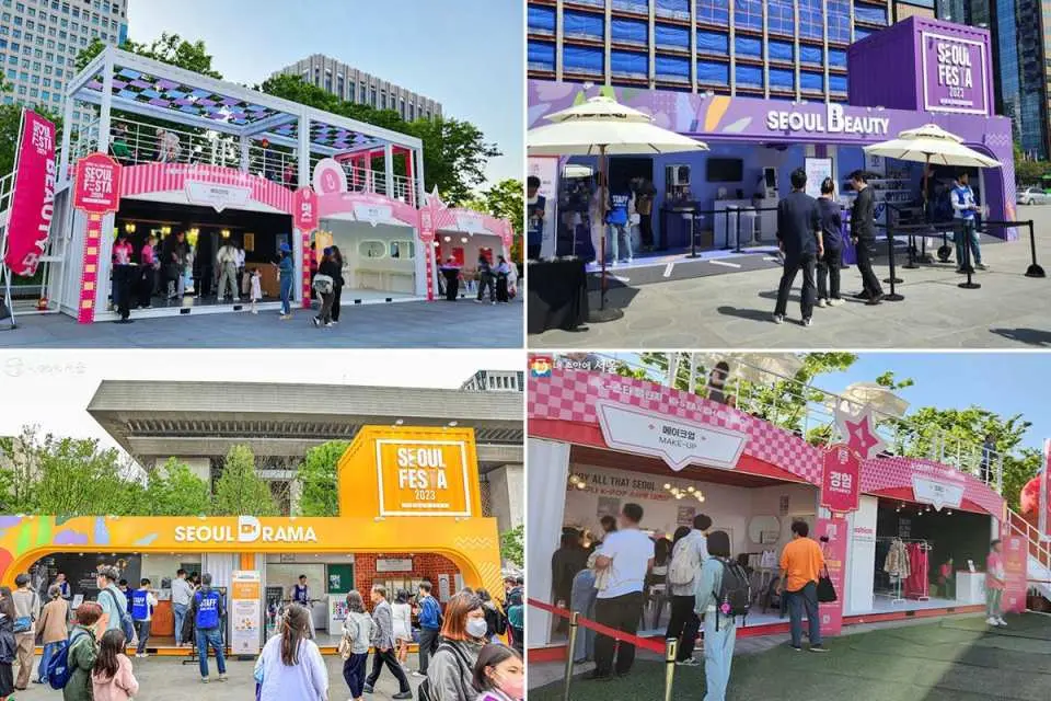 2026年ソウルスプリングフェスタ会場の様子、ソウルビューティー体験ブースやKカルチャーイベントの来場者風景