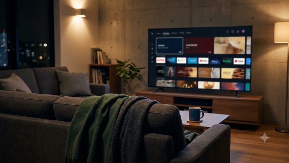 恋は飴模様はNetflixで独占配信(自宅のテレビで動画配信を視聴するイメージ)